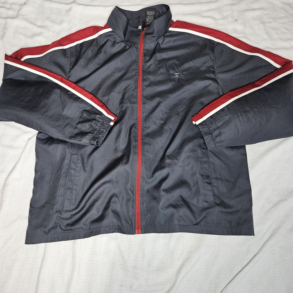 Starter Charcoal Gray Track Jacket XL RN 93820